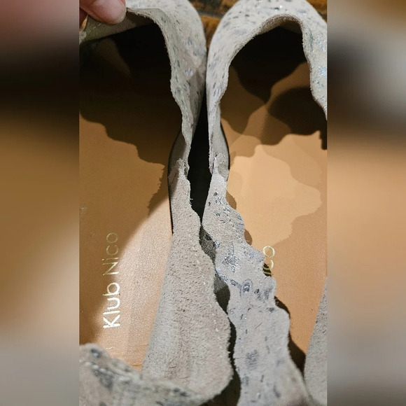 Klub Nico Georgette shoe Pewter Floral Novelty Suede. Size 9 - Picture 8 of 14